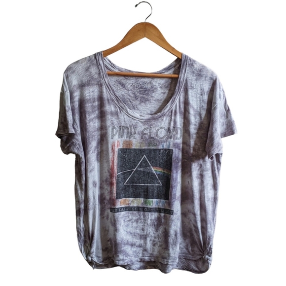 Pink Floyd Dark Side of the Moon Oversized Distressed Tie-Dyed Tee - Picture 14 of 14